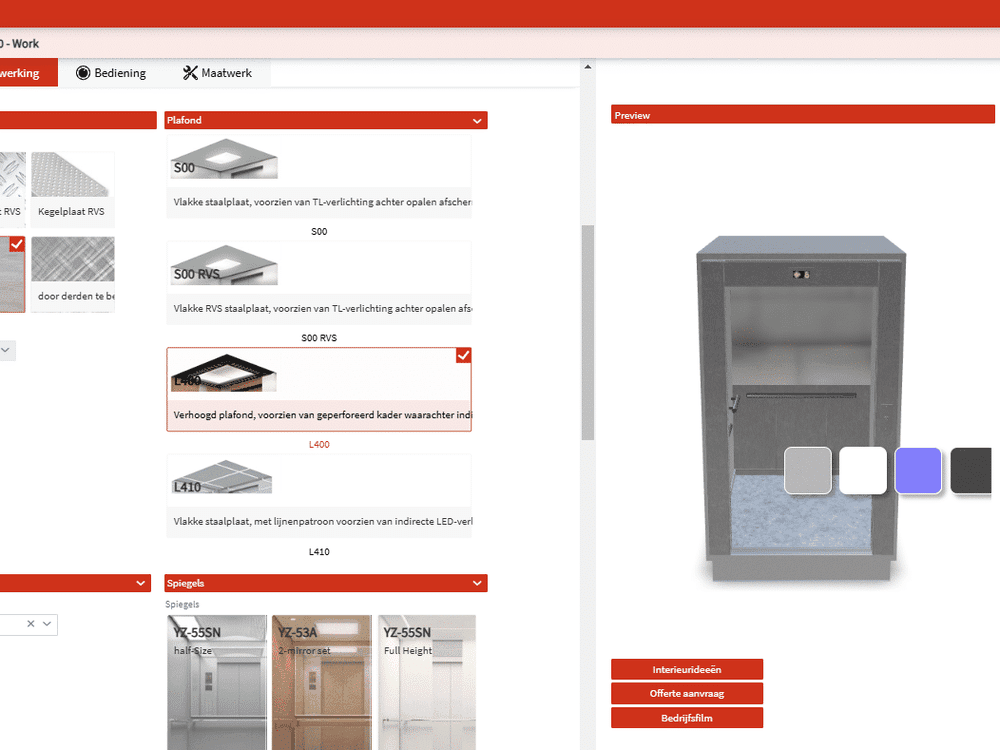 CPQ voor Mitsubishi Electric: liftconfigurator met preview en offerteaanvraag